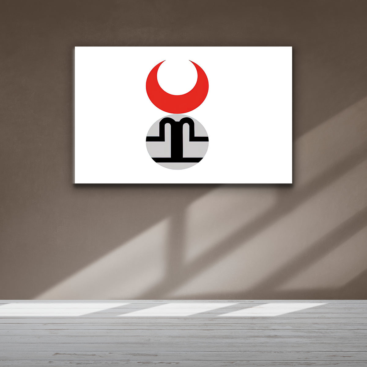 Minimal Altınordu Devleti sembollü cam tablo