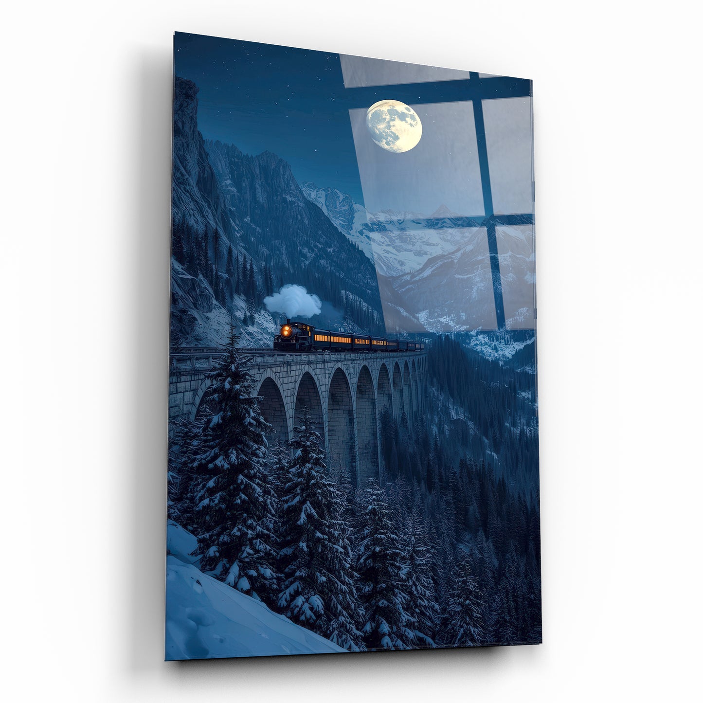 Kış Masalı Cam Tablo