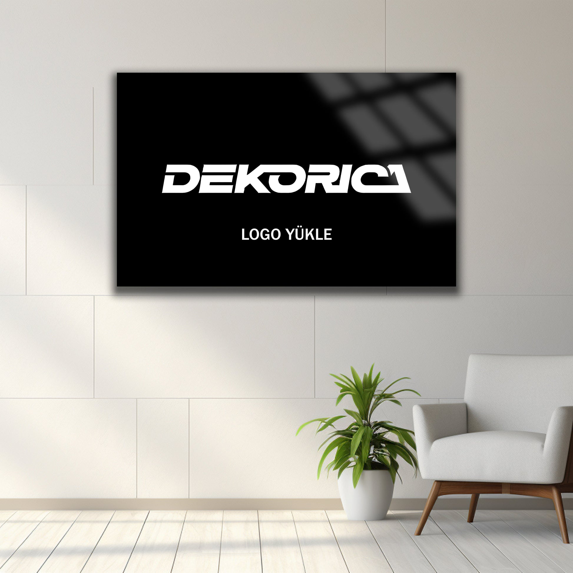 kisisel cam tablo firma logolu