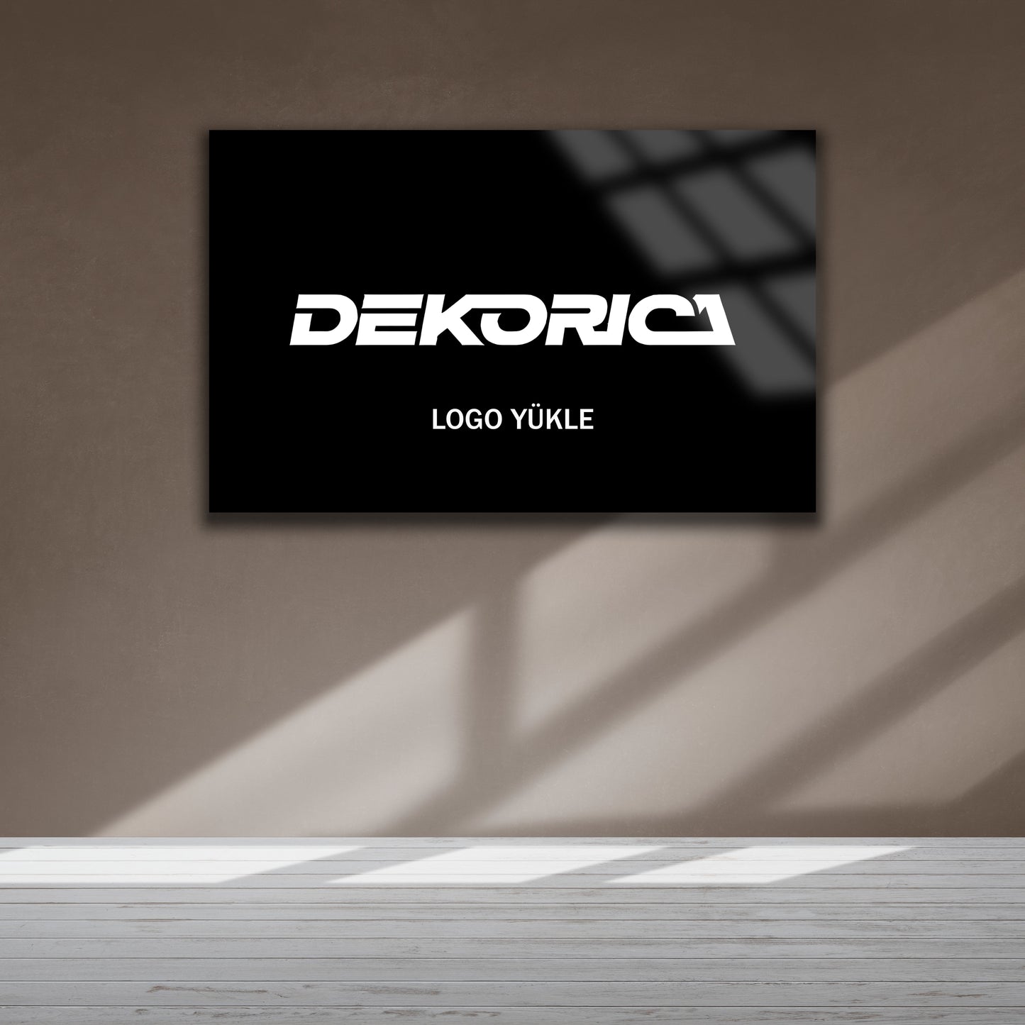 kisisel cam tablo firmaya özel logolu