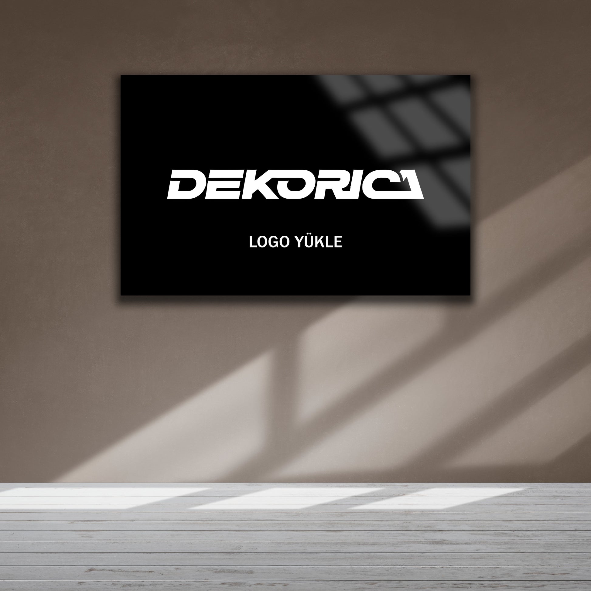 kisisel cam tablo firmaya özel logolu