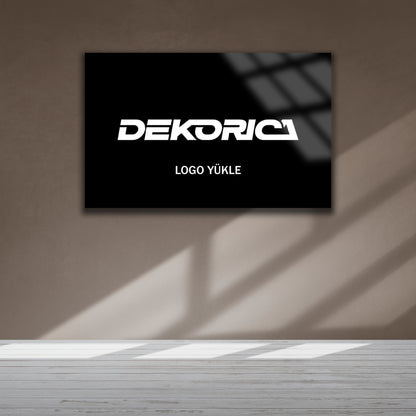 kisisel cam tablo firmaya özel logolu