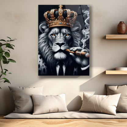 UV Baski Kral Aslan Modern Cam Baskisi