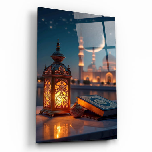 Gece Manzarası Cam Tablo