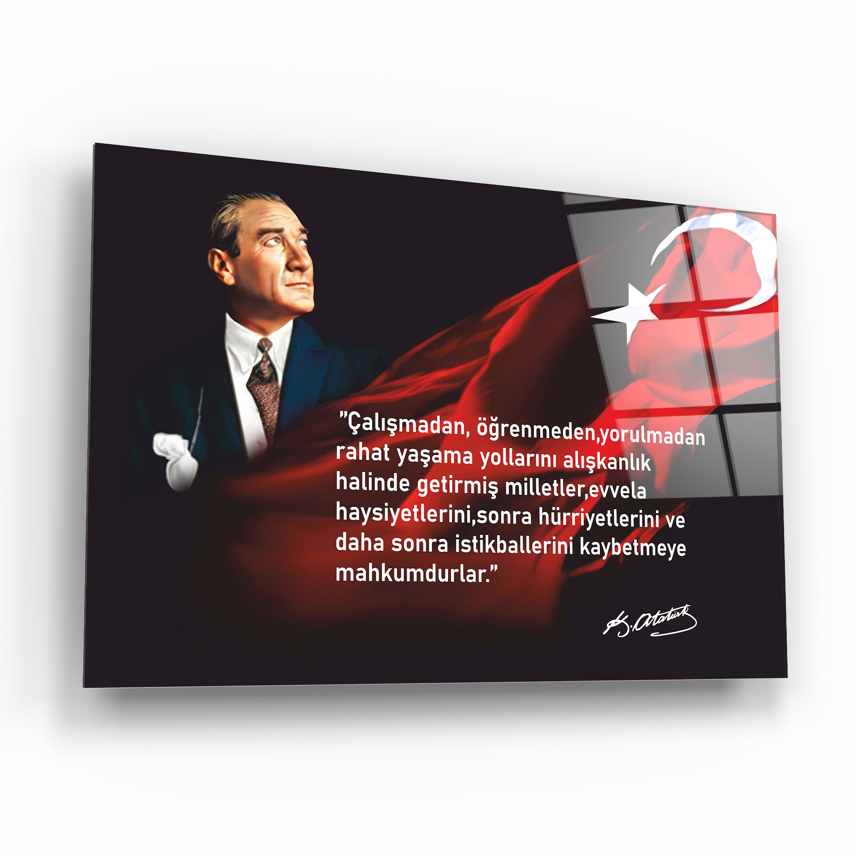 Atatürk Cam Tablo makam odalarına özel tablo