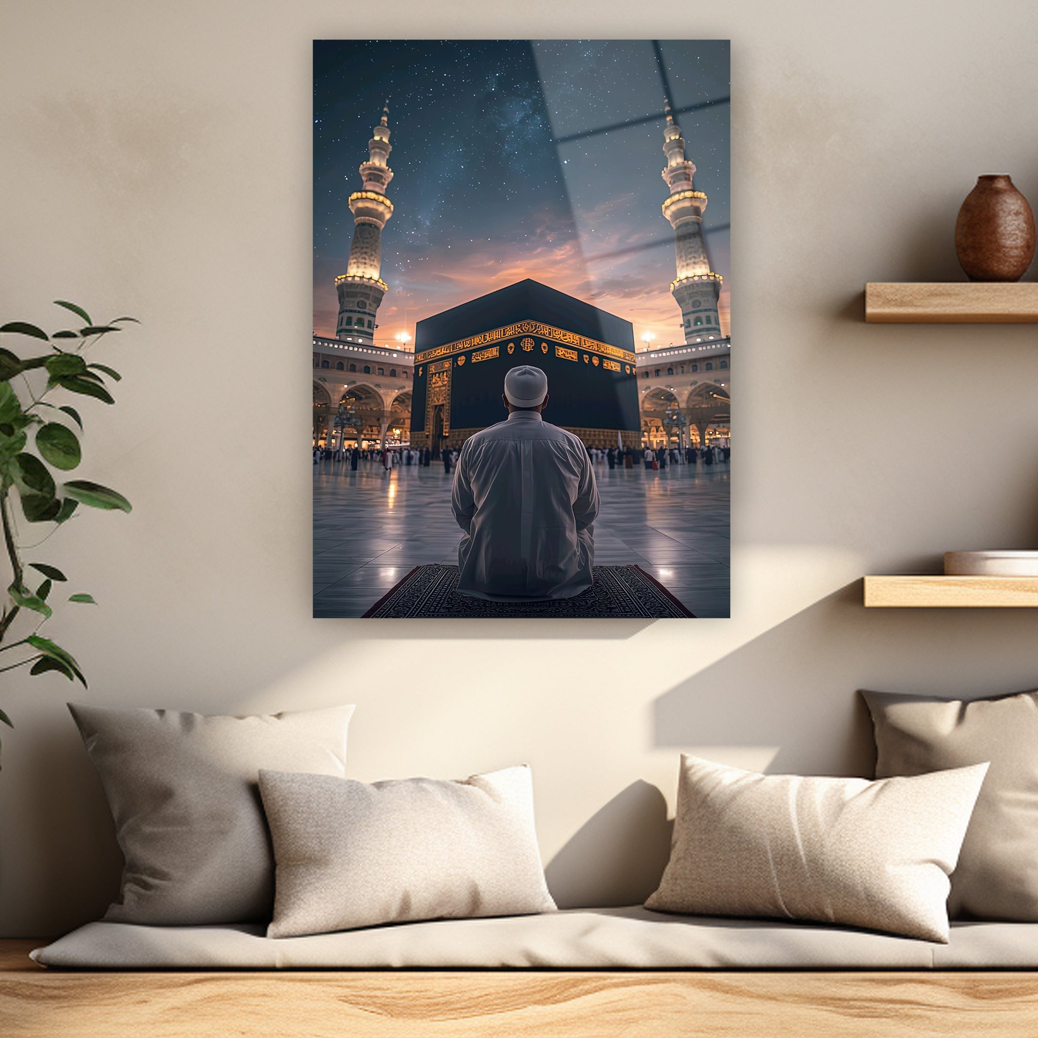 islami dekorasyon manevi huzur temalı kabe posteri