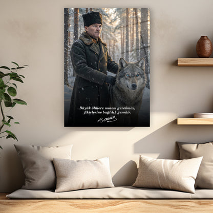 anlamlı atatürk sözleri lüks duvar dekoru cam sanat