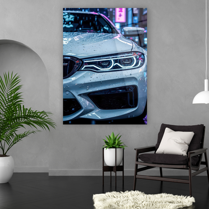 hız ve teknoloji temalı dekoratif temperli cam tablo