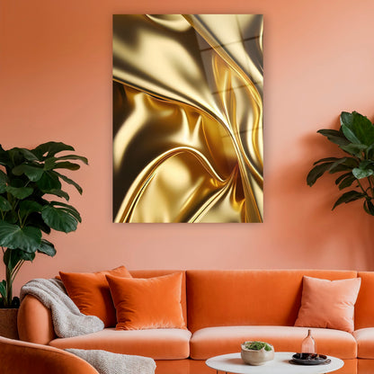 lüks ipek ve saten görünümlü soyut duvar dekoru