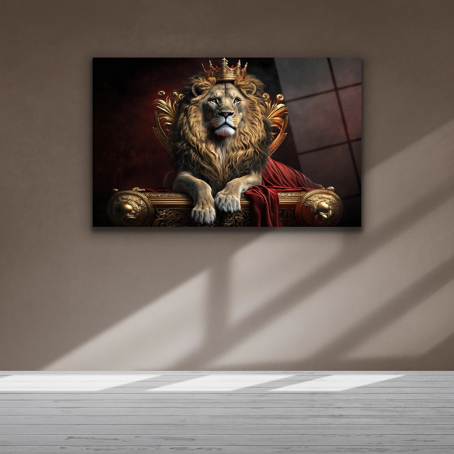 Liderlik ve güç sembolü aslan posteri