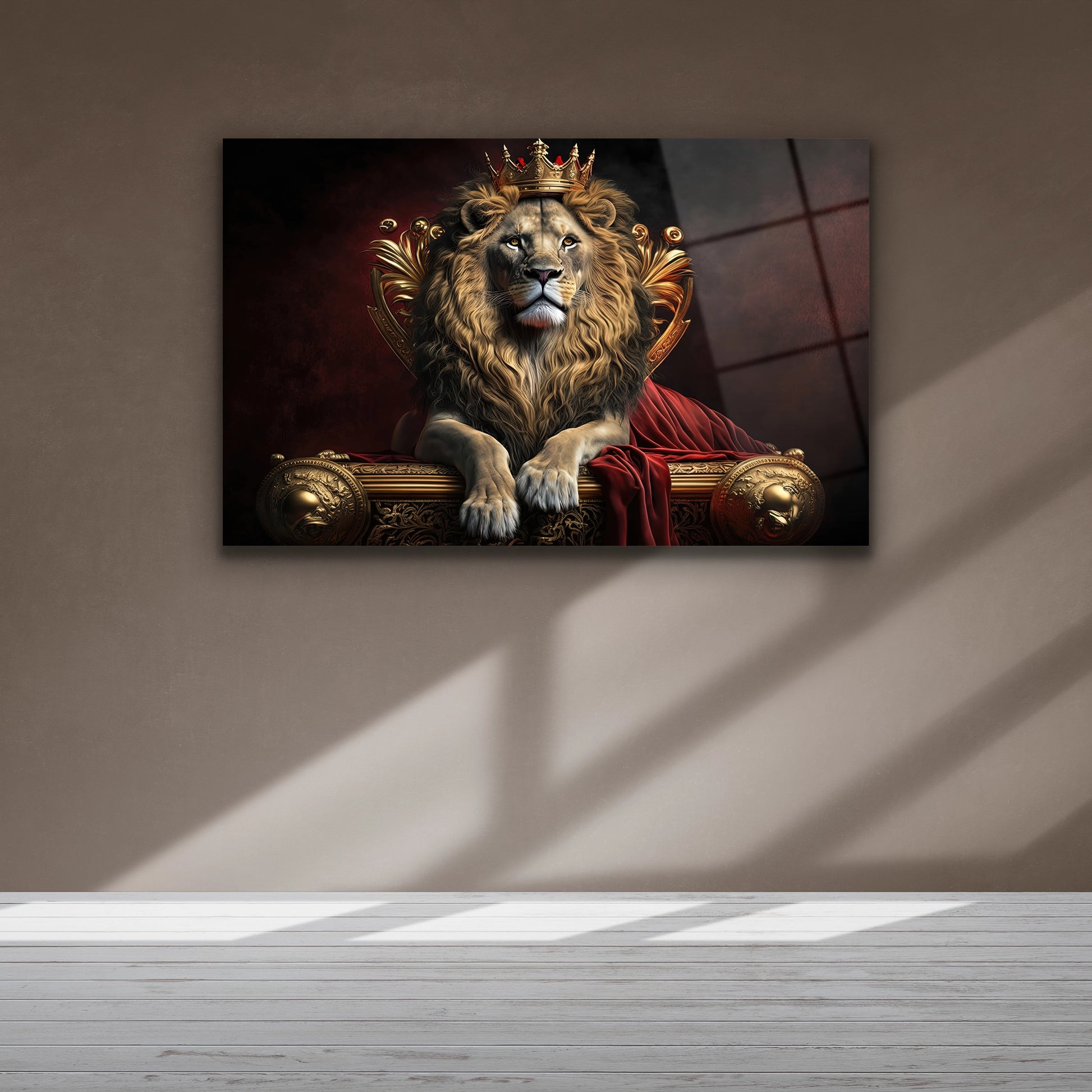 Liderlik ve güç sembolü aslan posteri