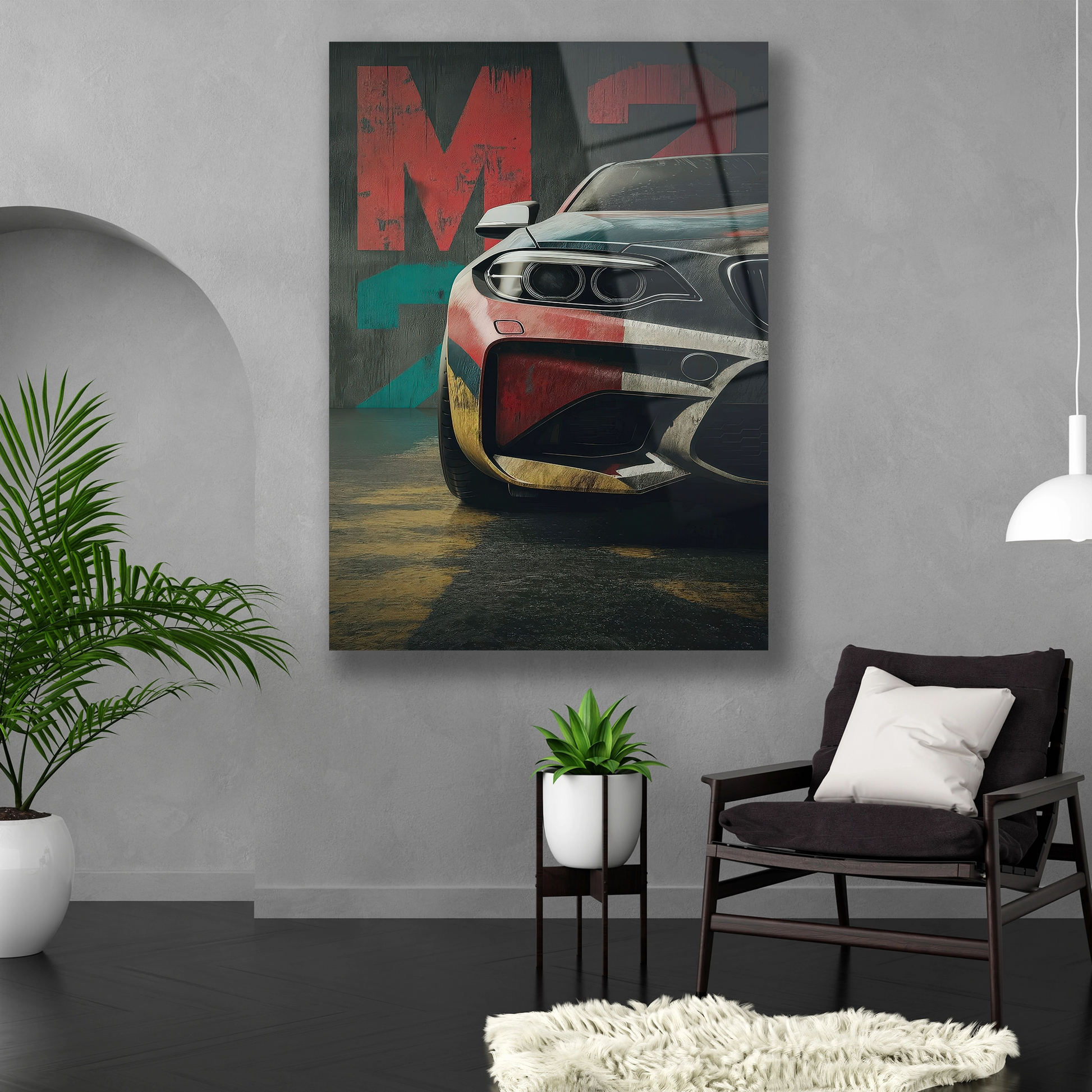 m2 logosu ve araba görseli