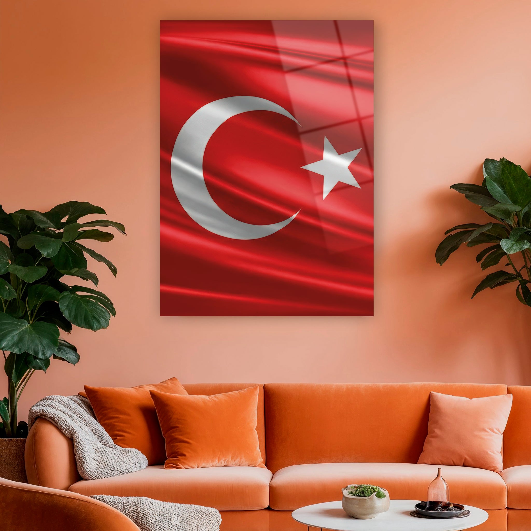 resmi kurumlar ofisler için 3 boyutlu dalga efektli milli tablo