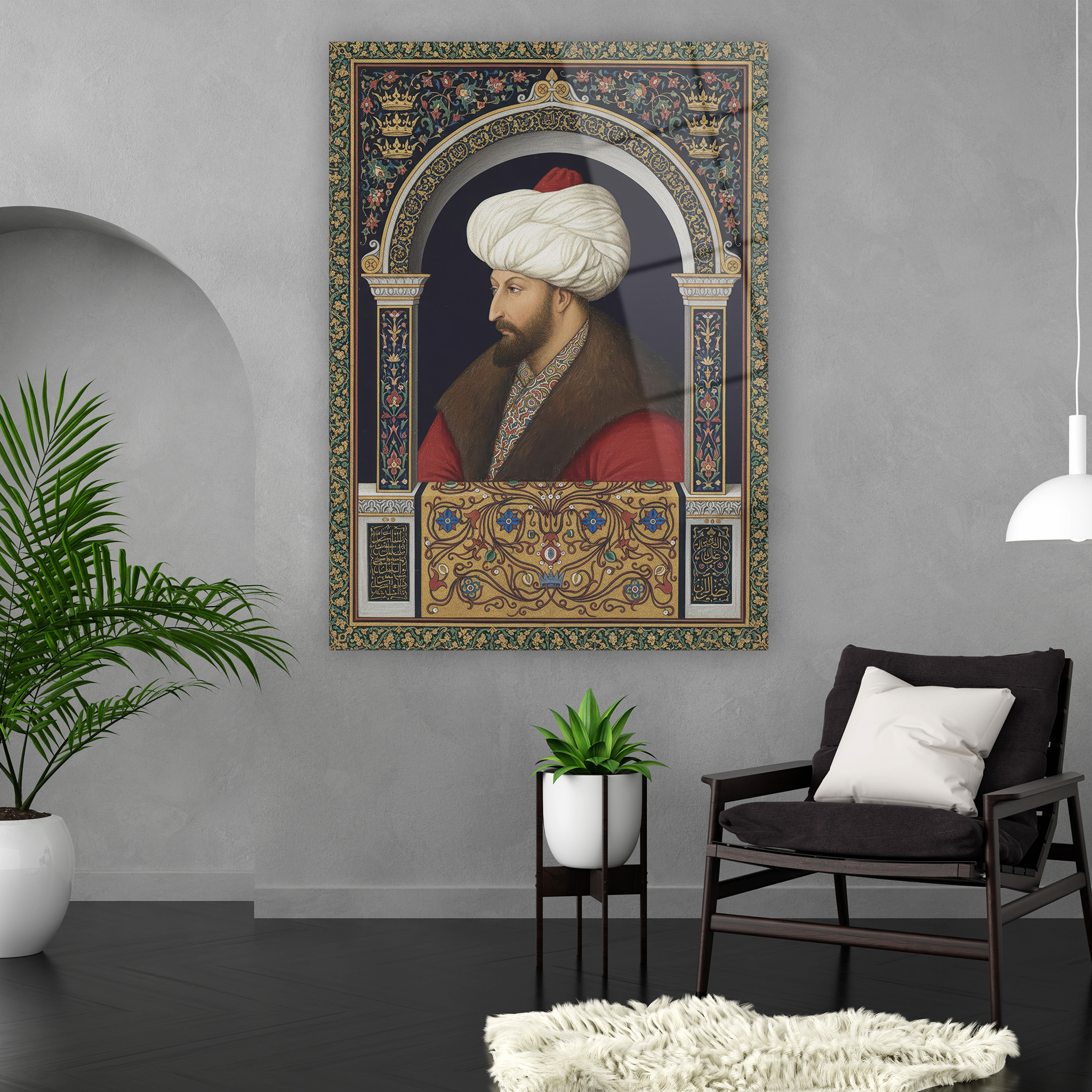 makam odası ve kütüphane için tarihi lüks tablo