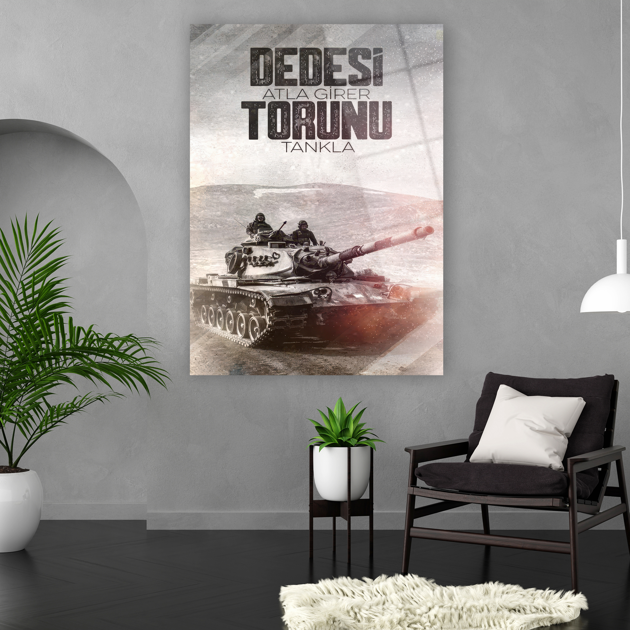 ofis ve genç odası için askeri temalı lüks tablo