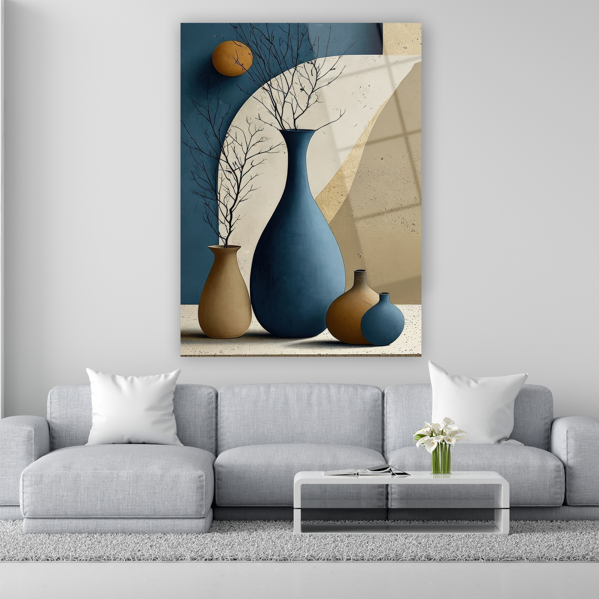 minimalist natürmort geometrik şekilli duvar dekoru