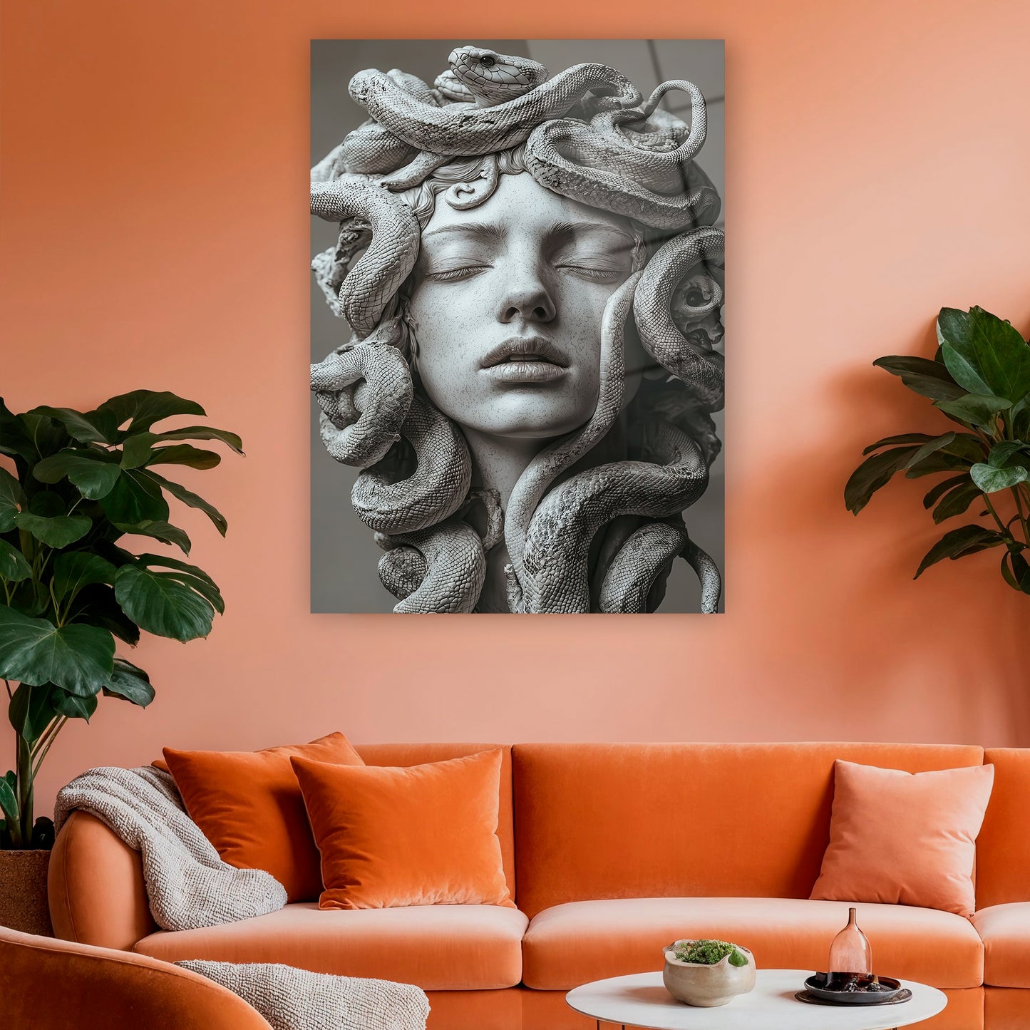 yunan mitolojisi gorgon medusa duvar dekoru