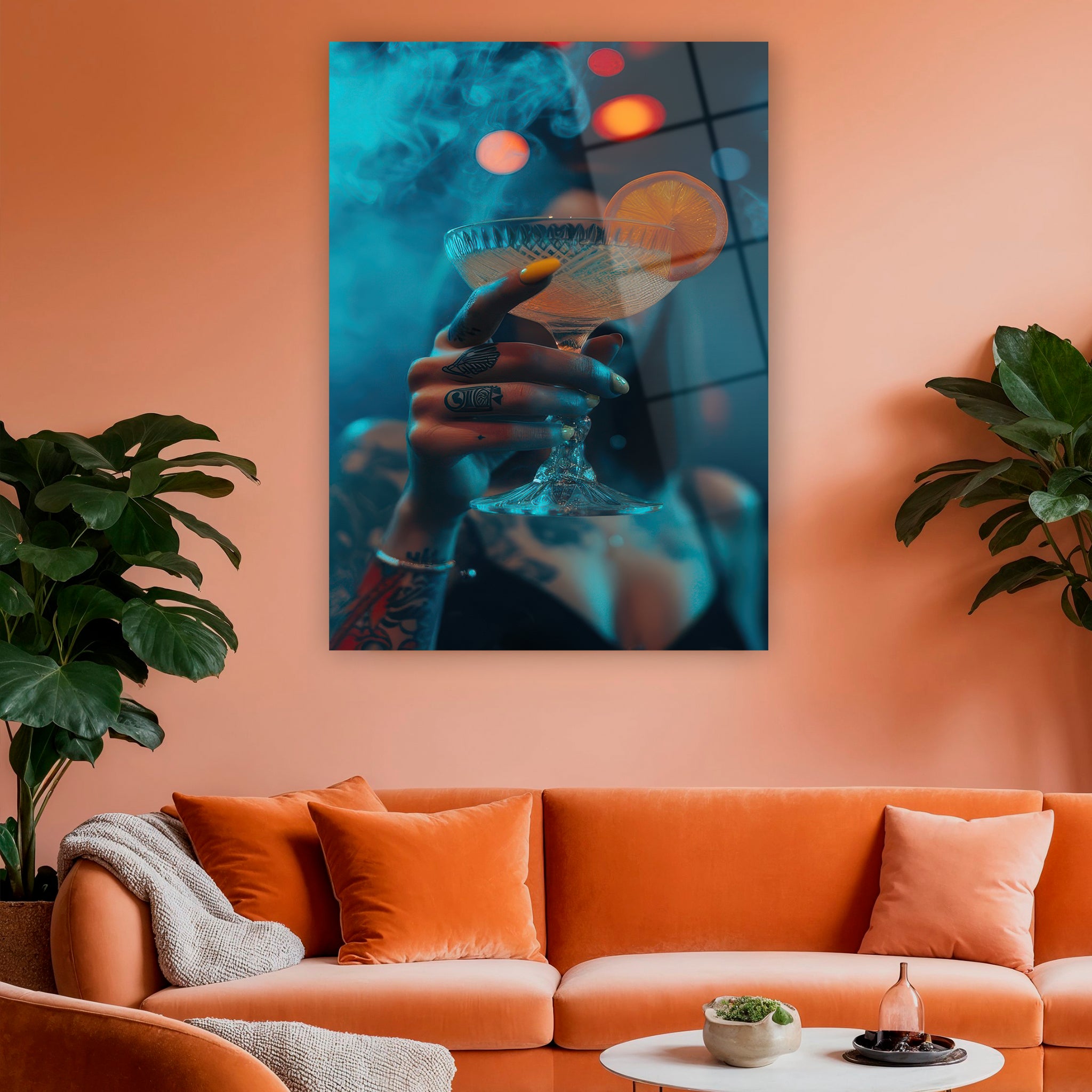 gece kulübü tarzı sinematik teal orange poster