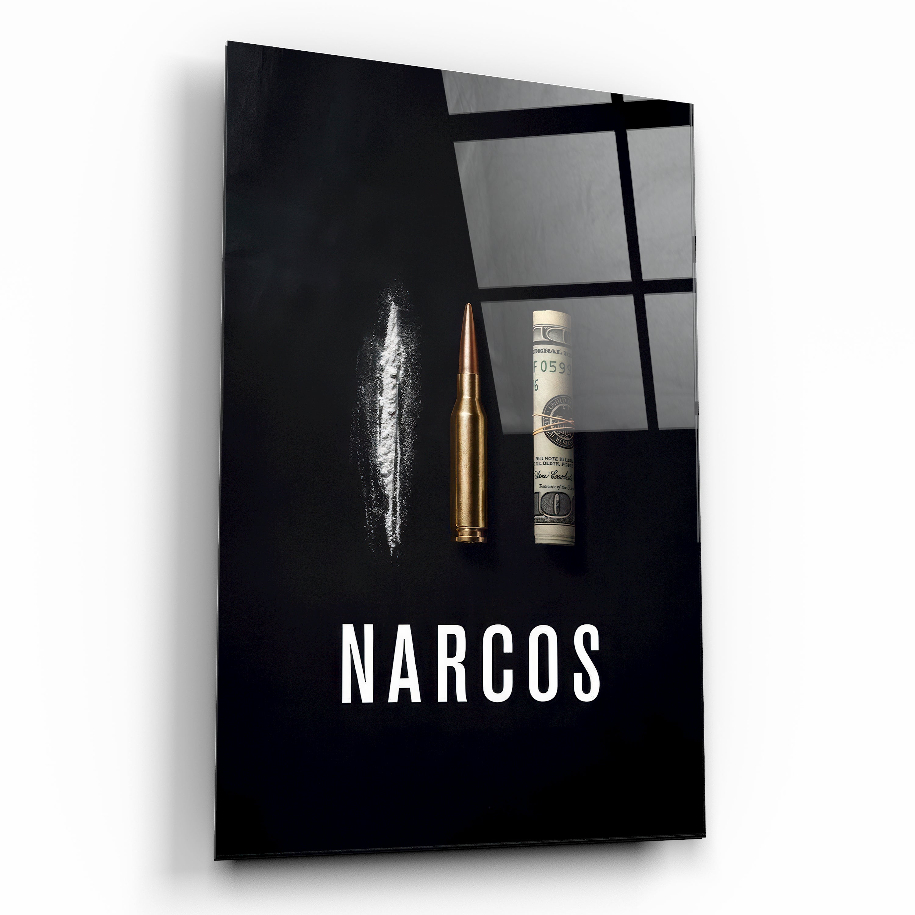 Narcos Motivasyonel Cam Tablo - Güç ve Hırs Tasarımı