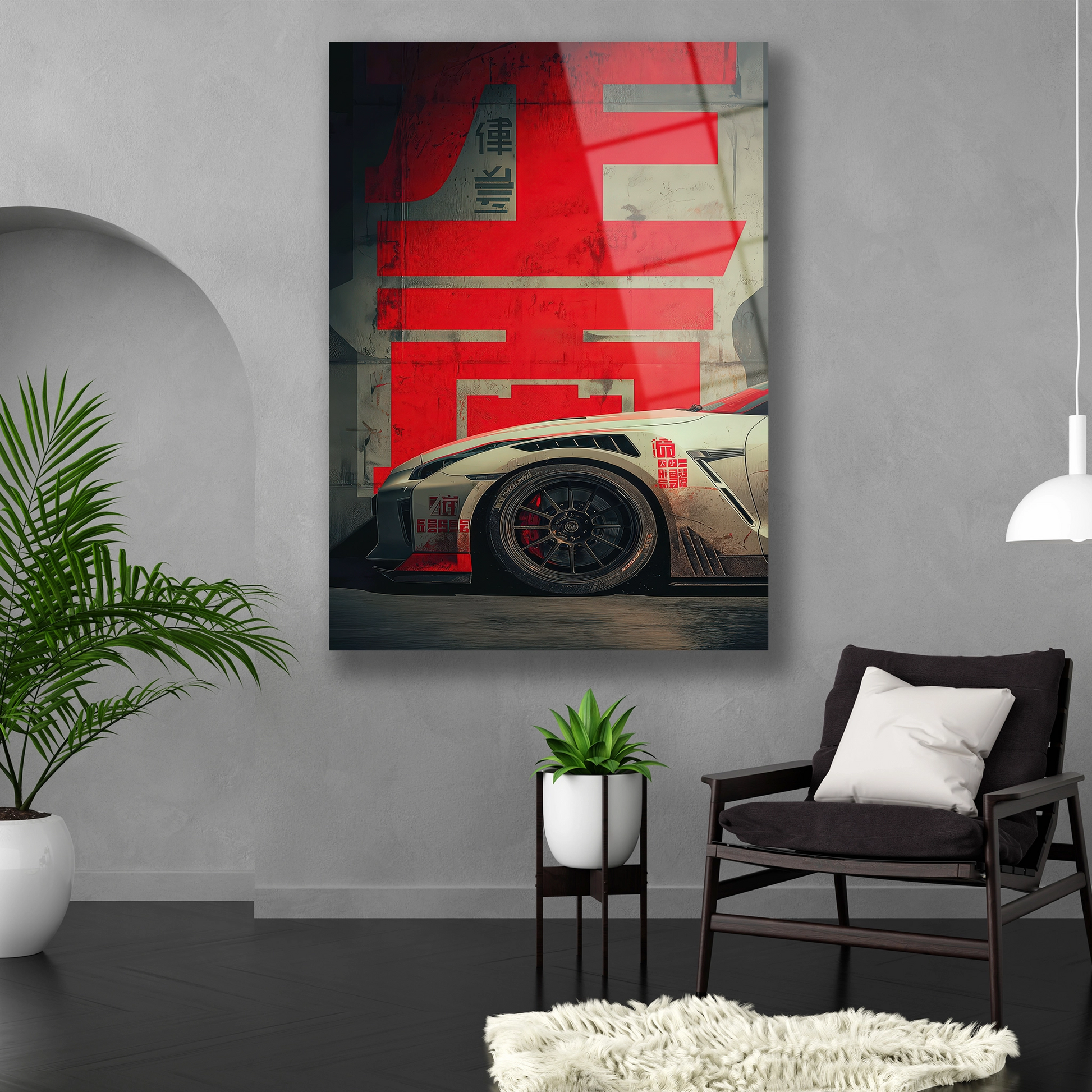 modifiye gtr r35 dekoratif cam baskı