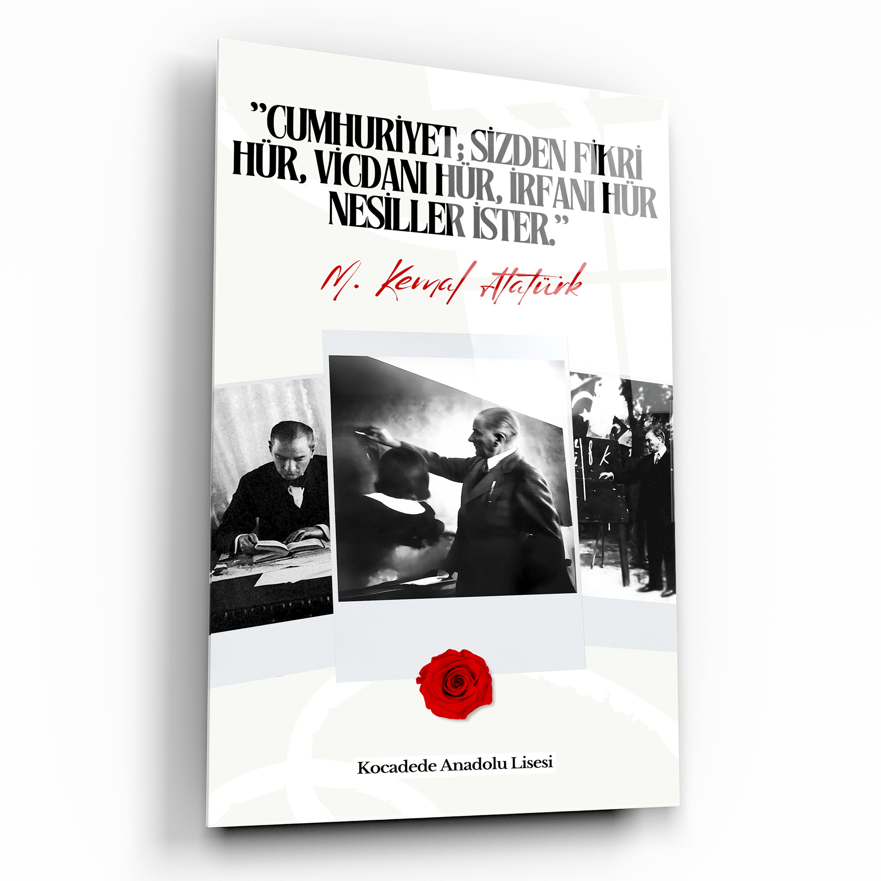 Atatürk Cam Tablo: Büyük Önderin Işıltılı Mirası cam tablo okullara özle