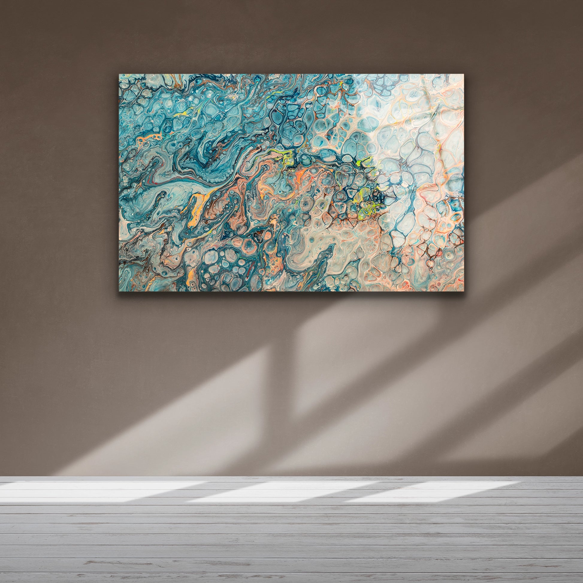 canlı renkli organik akışkan sanat dekorasyonu