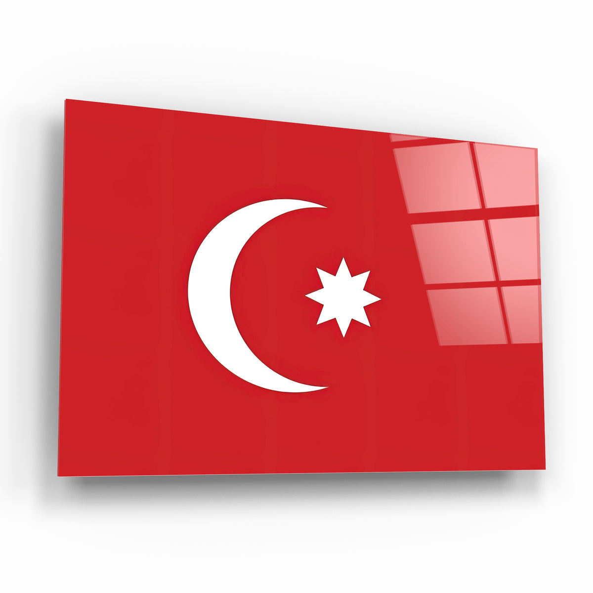Osmanlı İmparatorluğu bayrağı cam tablo