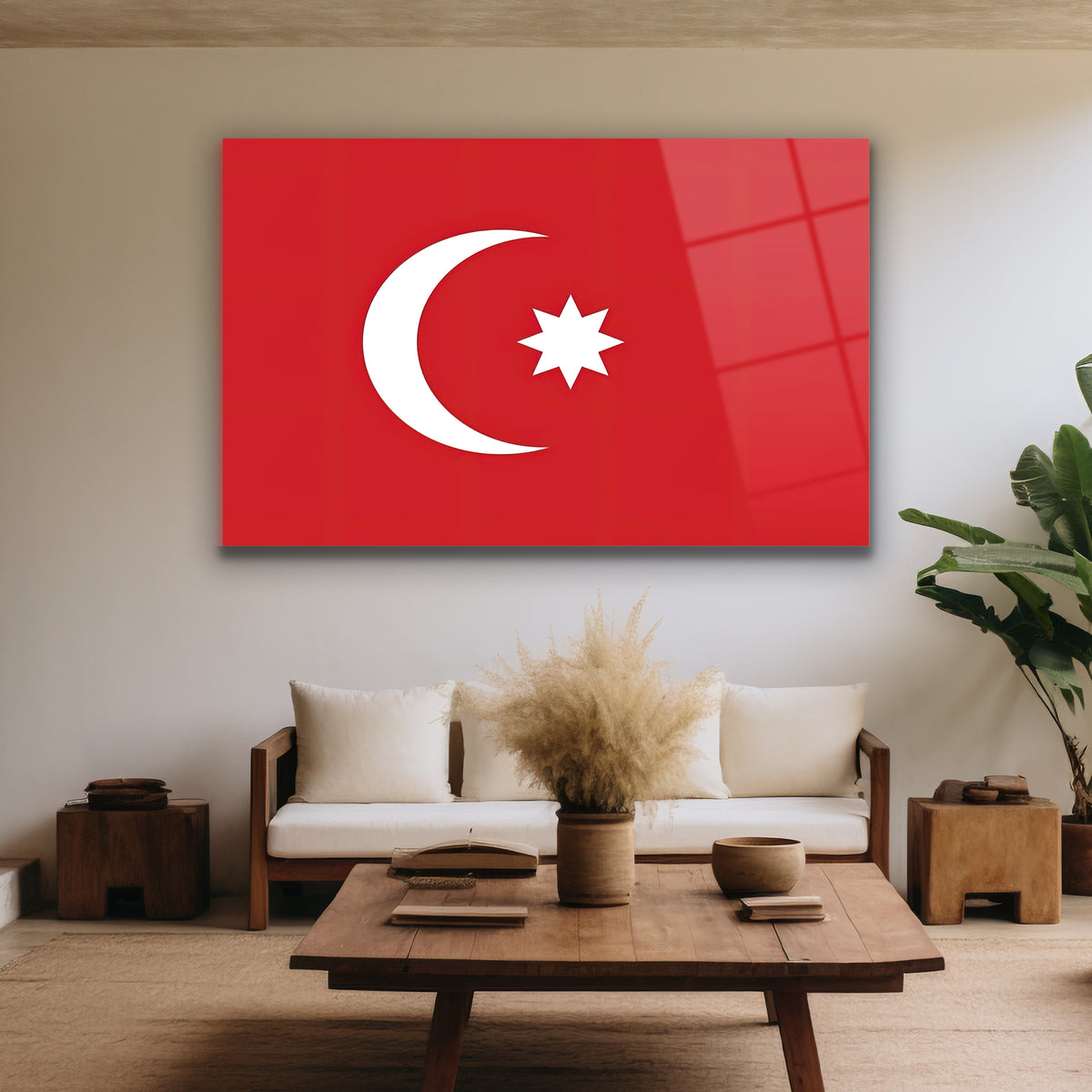 Hilal ve yıldızlı Osmanlı İmparatorluğu duvar tablosu