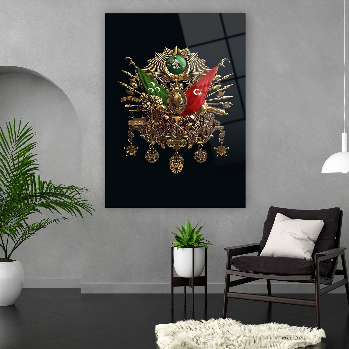 makam odası ve ofis için tarihi asalet temalı lüks tablo