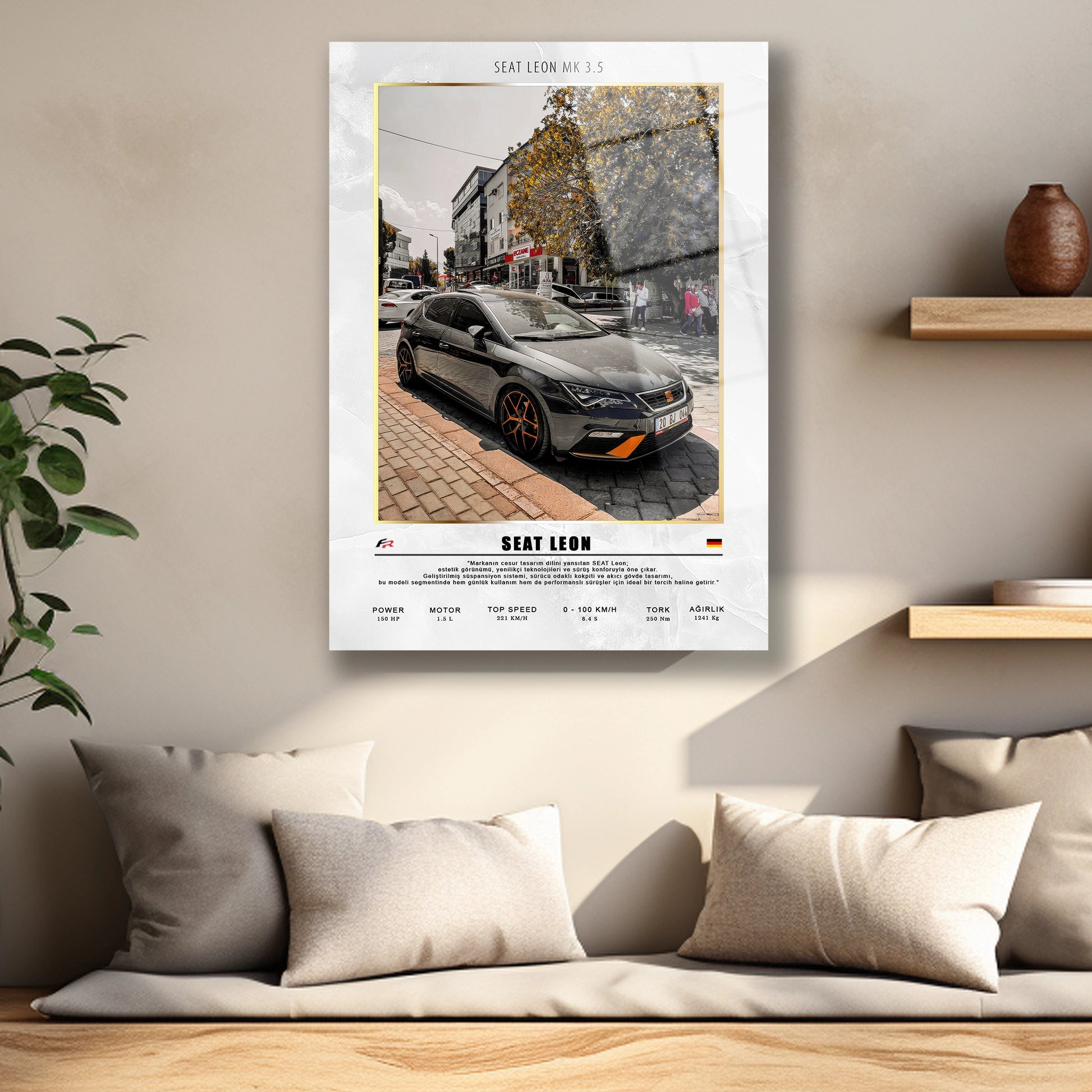 Özel sipariş araba posteri baskı hizmeti