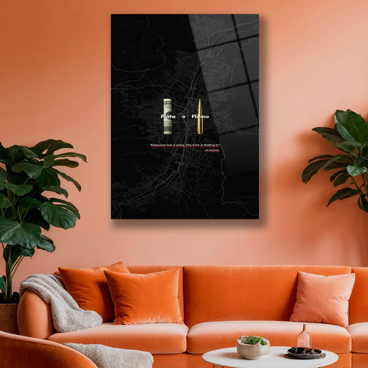 4mm Temperli Cam Üzerine UV Baskı Ofis Dekoru