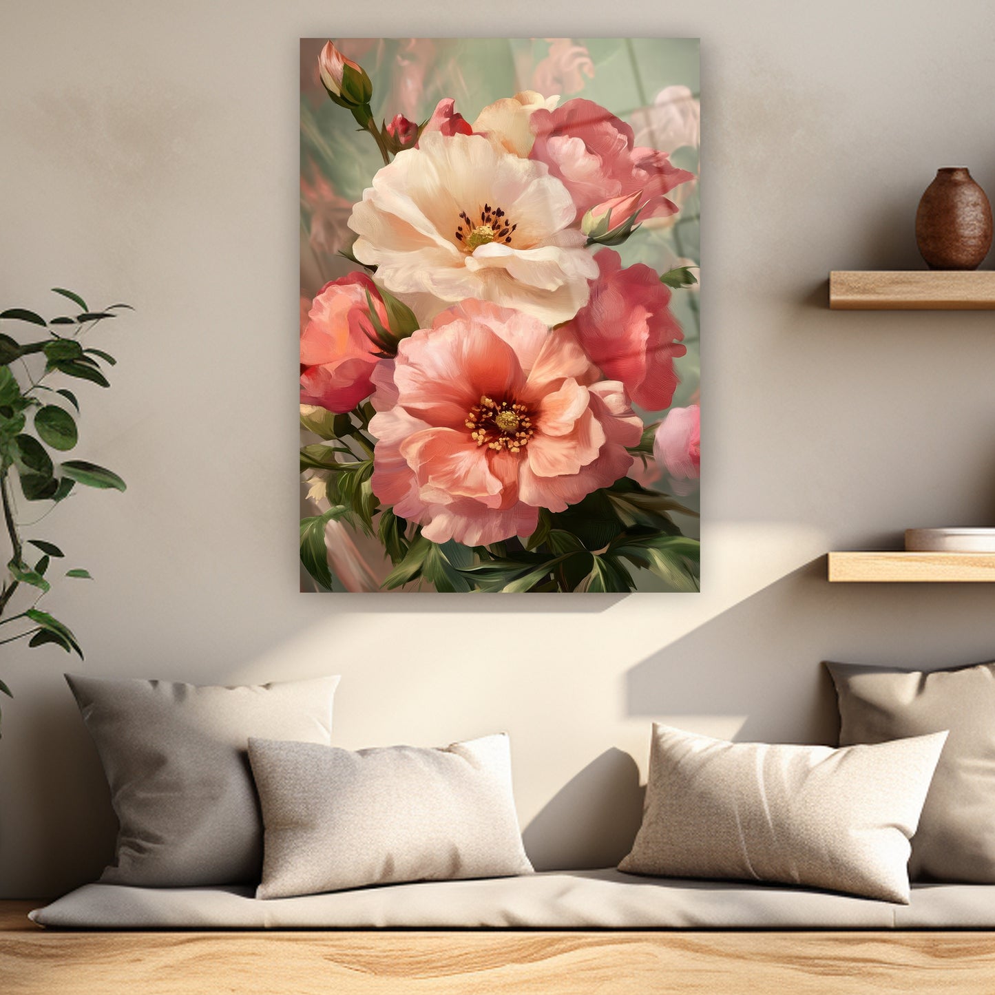 vintage tarzı çiçekli poster