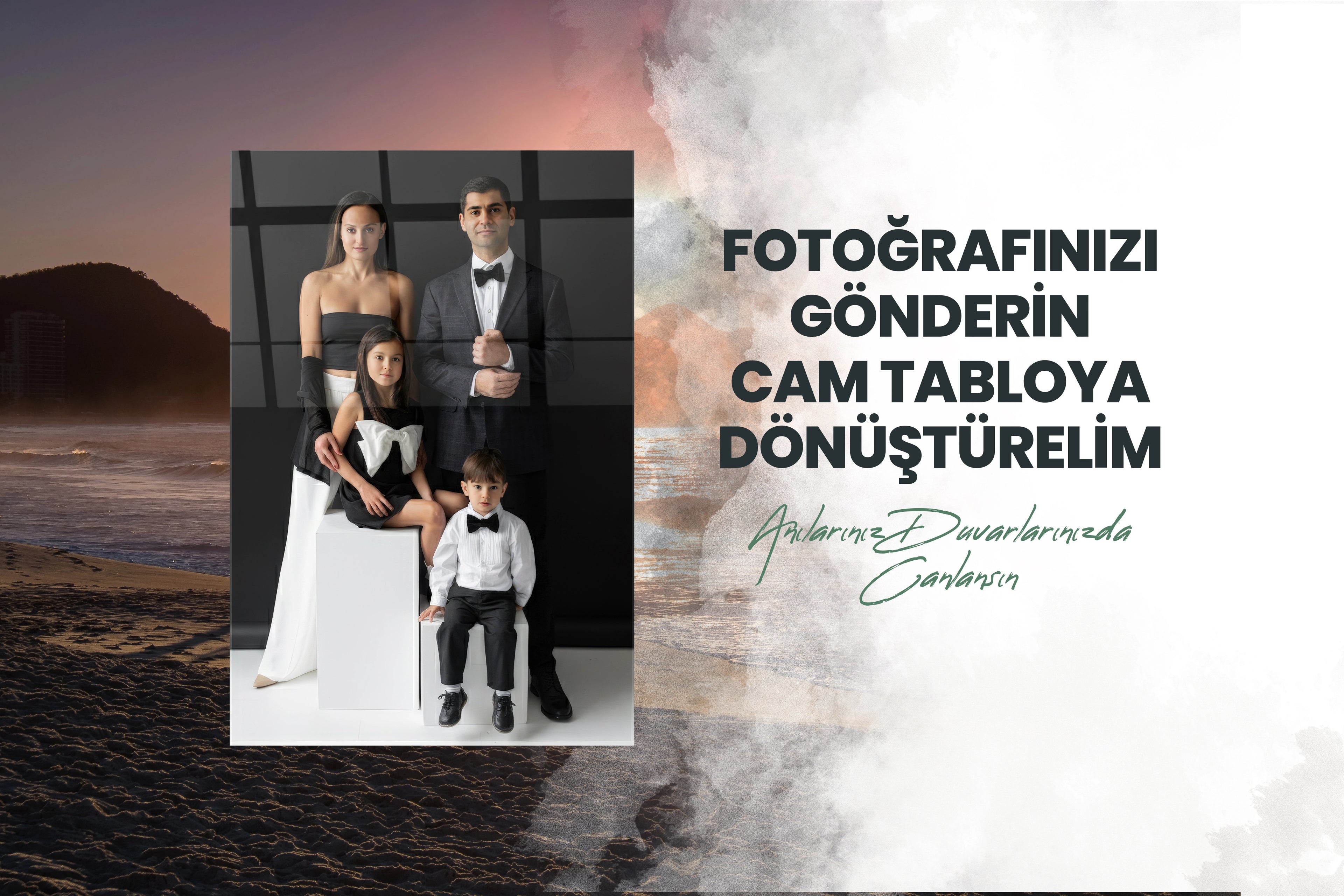 kisiye ozel cam tablo