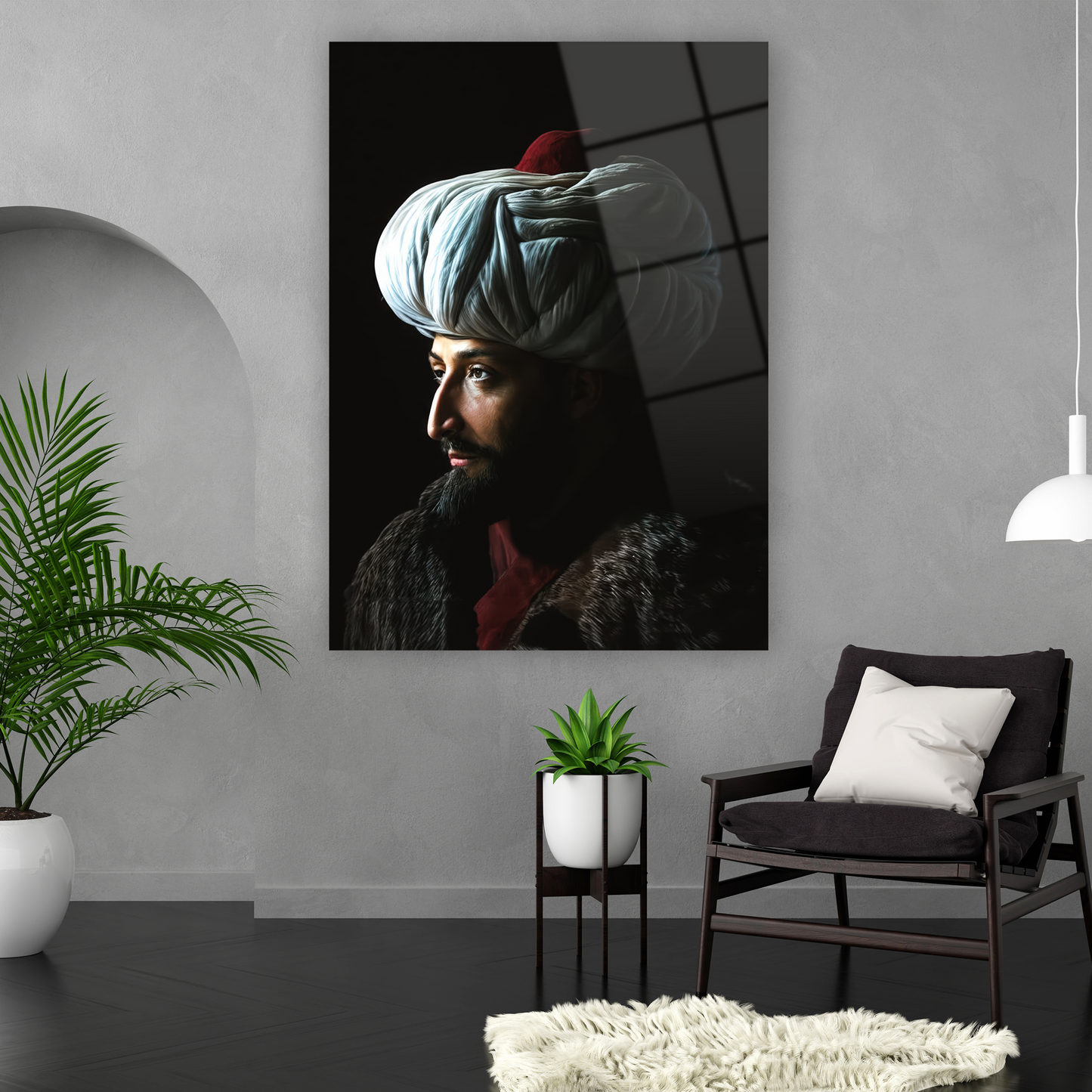 makam odası ve ofis için tarihi asalet temalı lüks tablo