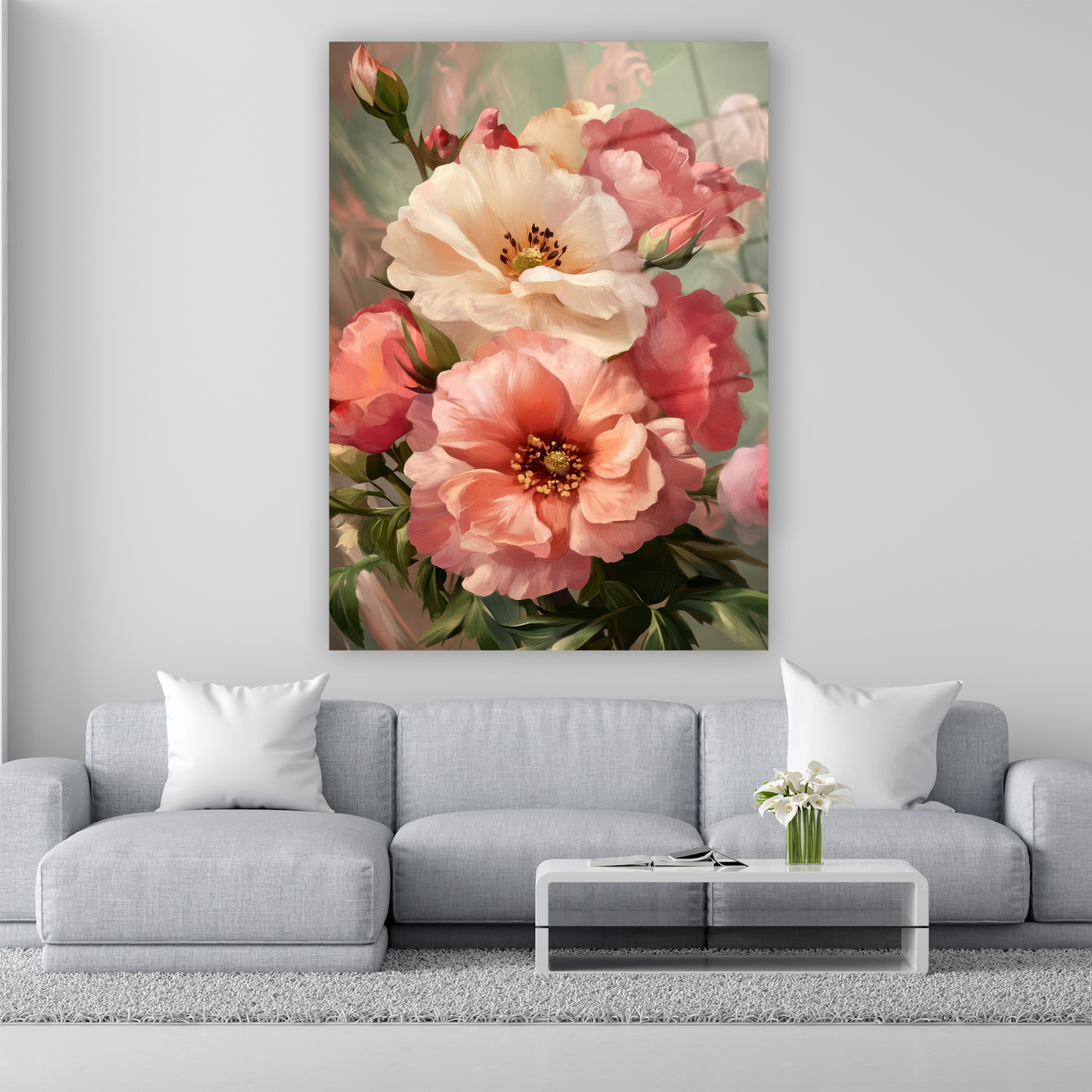 soft renkli romantik salon tablosu