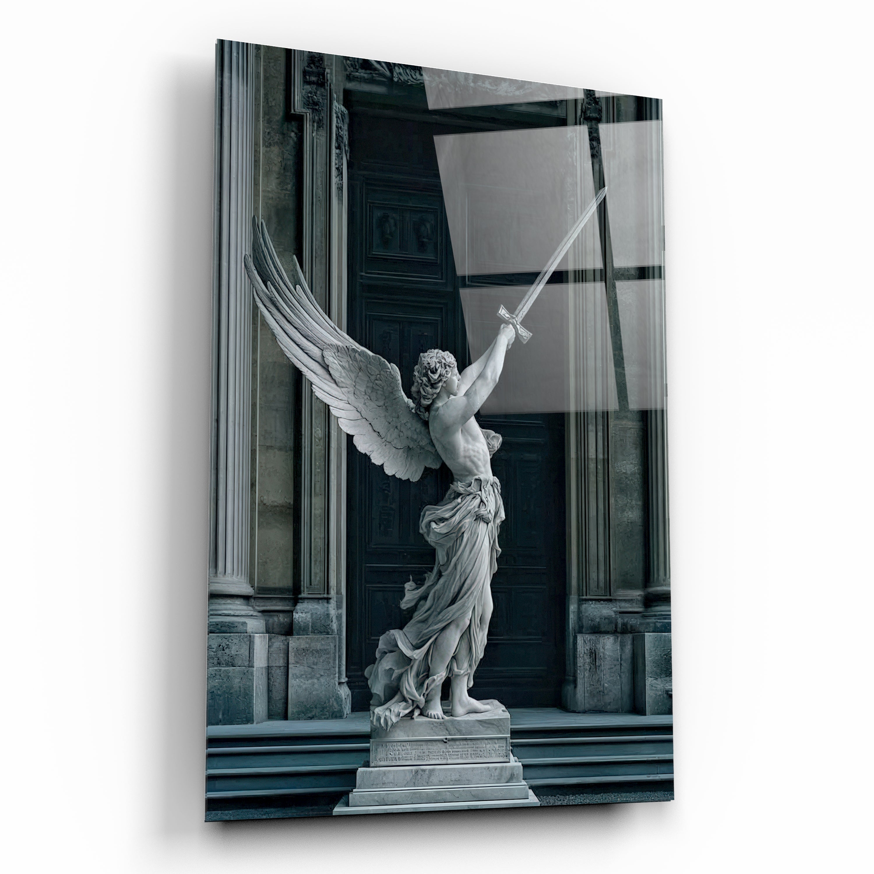 Savaşçı Melek (Archangel) Heykeli Özel Tasarım Cam Tablo