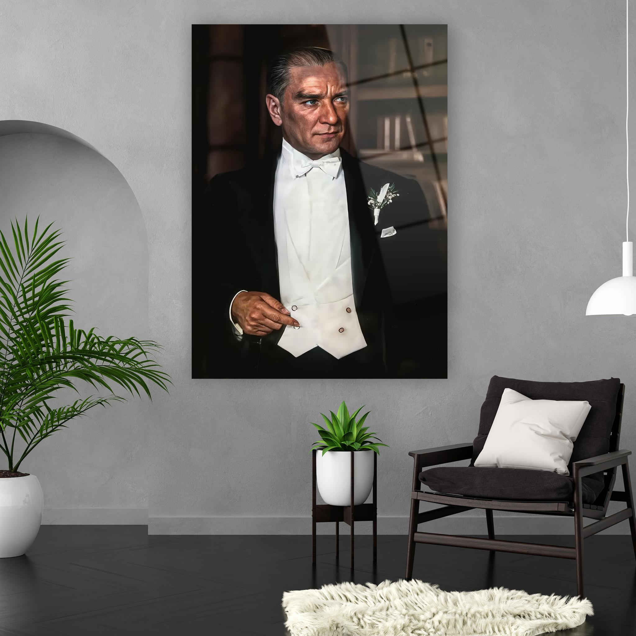 Dekorica Atatürk serisi resmi kıyafetli tablo