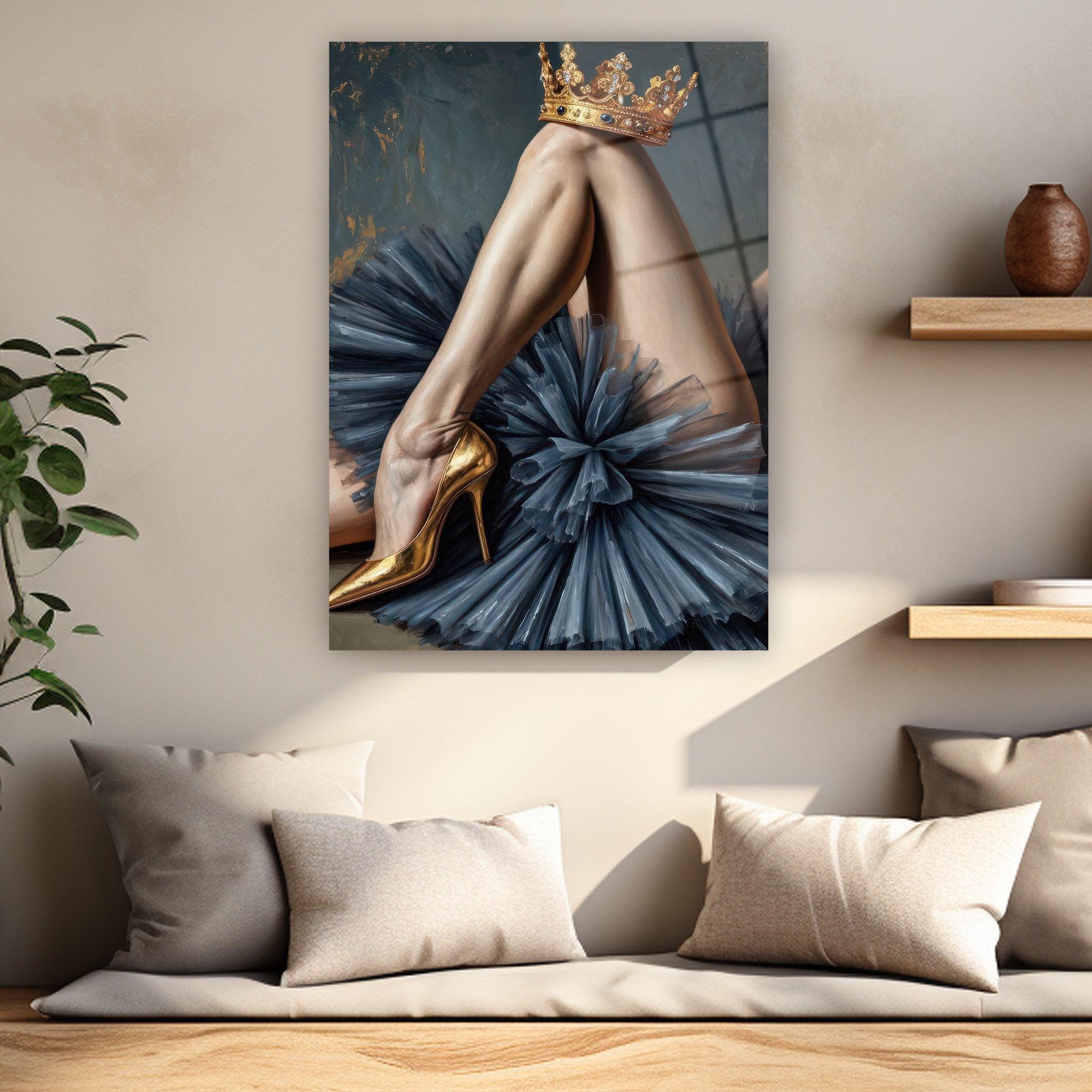 yağlı boya görünümlü lüks moda posteri