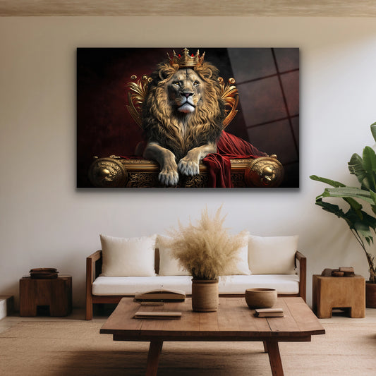 Makam odası için aslanlı lüks duvar dekoru