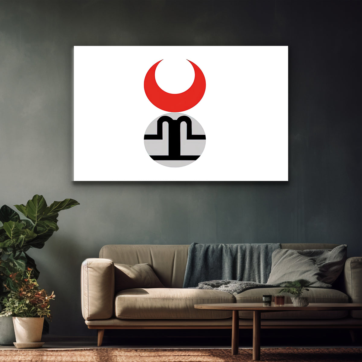 Tarih temalı Altınordu Devleti bayrağı dekoratif cam tablo