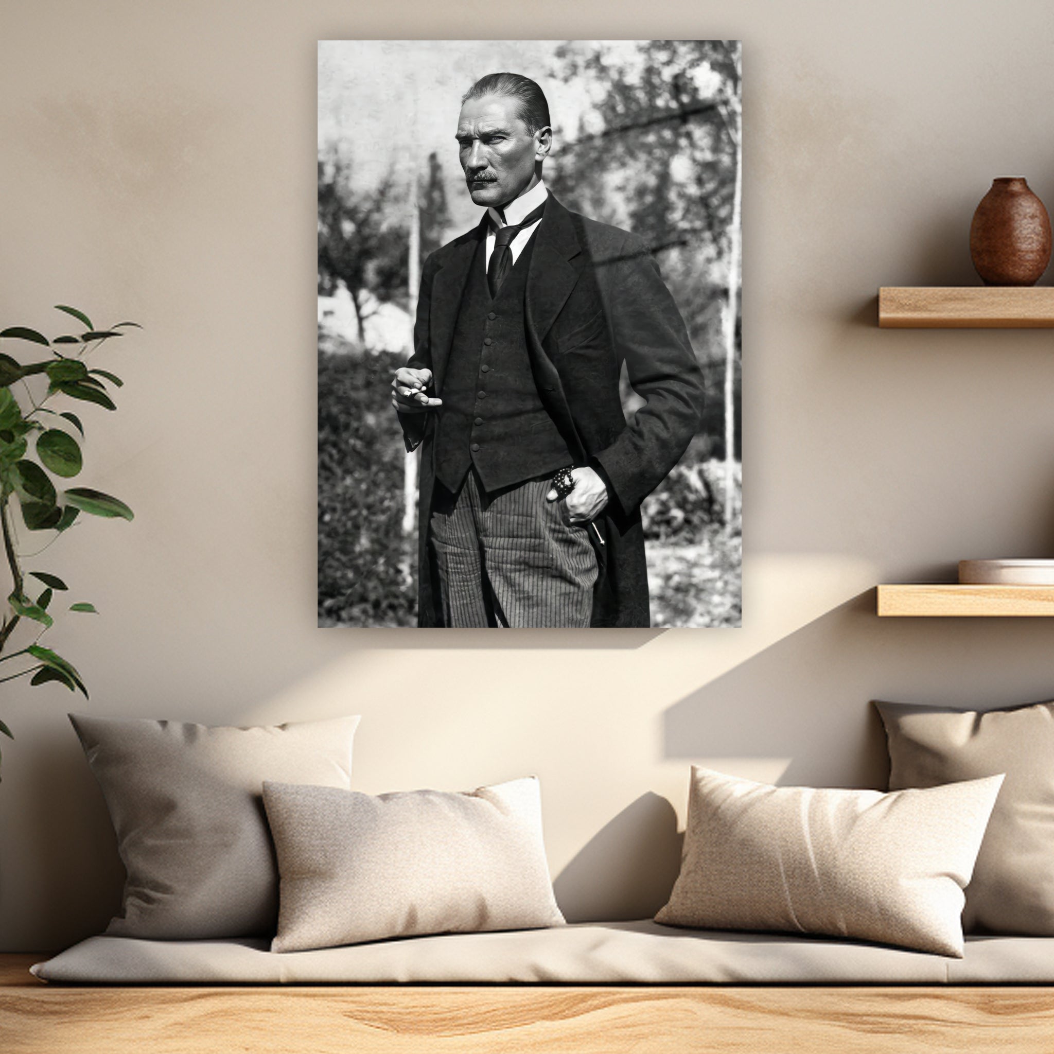 gazi mustafa kemal kararlı bakış nostaljik poster
