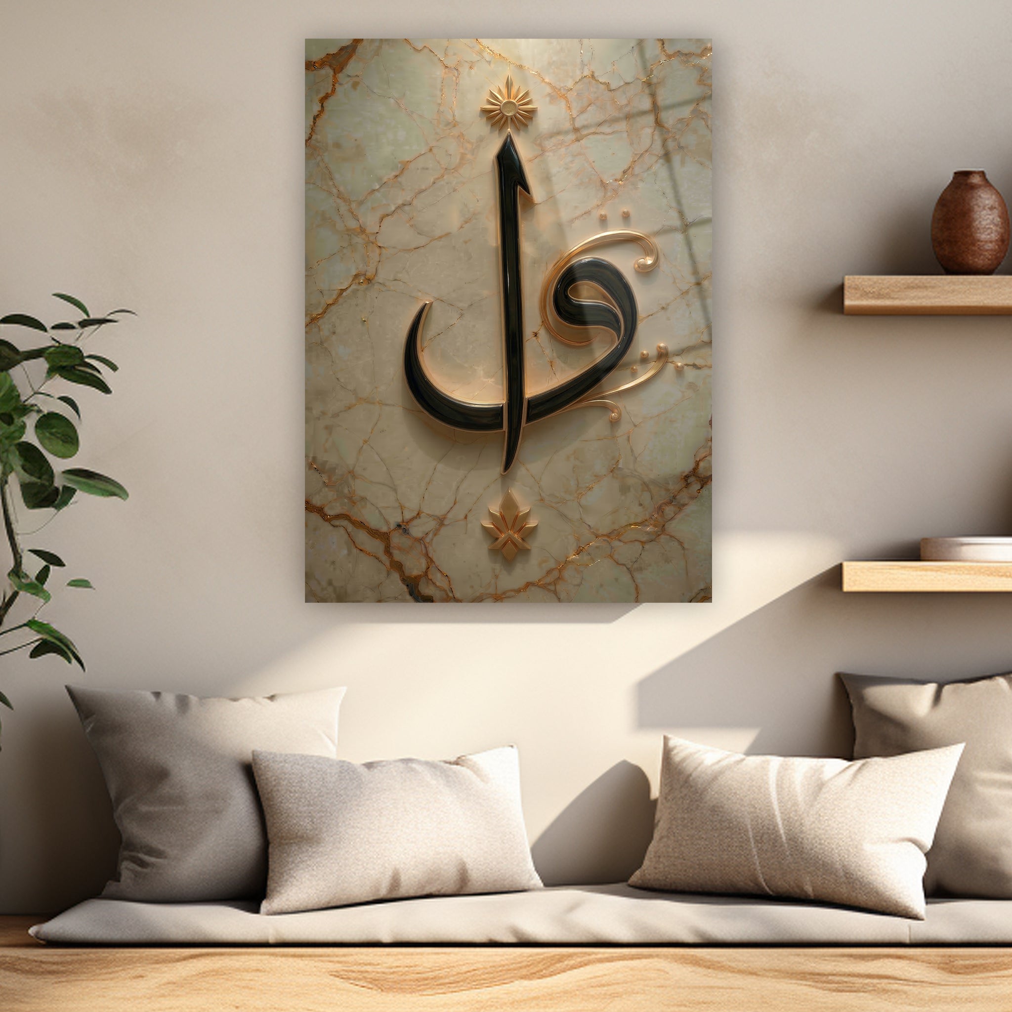 tasavvuf temalı modern dini kaligrafi posteri