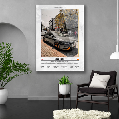 Kendi aracını tablo yap temperli cam baskı