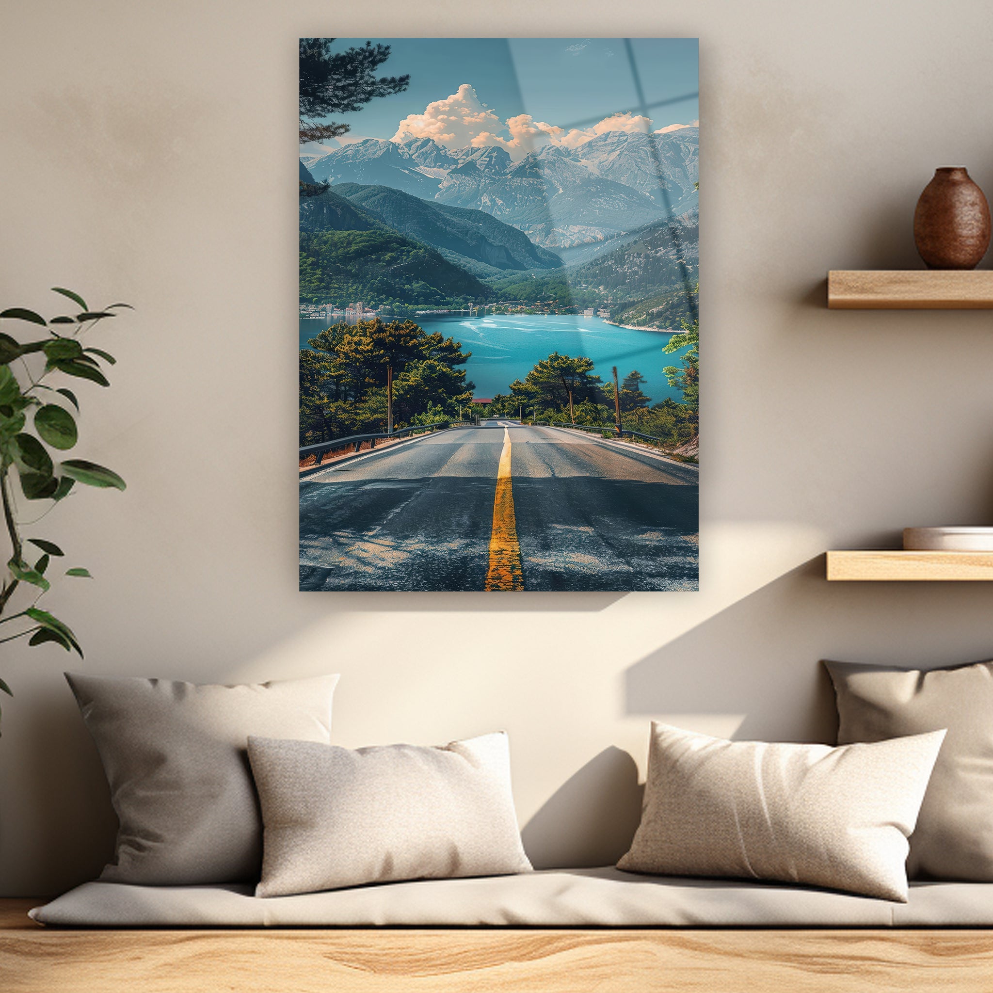 huzur veren doğa yolculuğu hiper gerçekçi poster