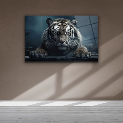 UV Baskı Kaplan Portresi Modern Duvar Dekoru