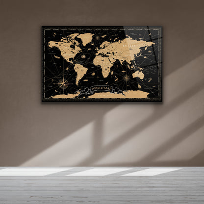 UV Baskı Modern Ofis Duvar Dekoru Harita Modelleri