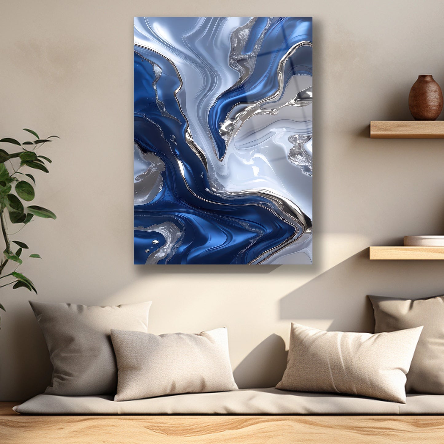 UV Baskı Modern Soyut Duvar Sanatı Tasarımı