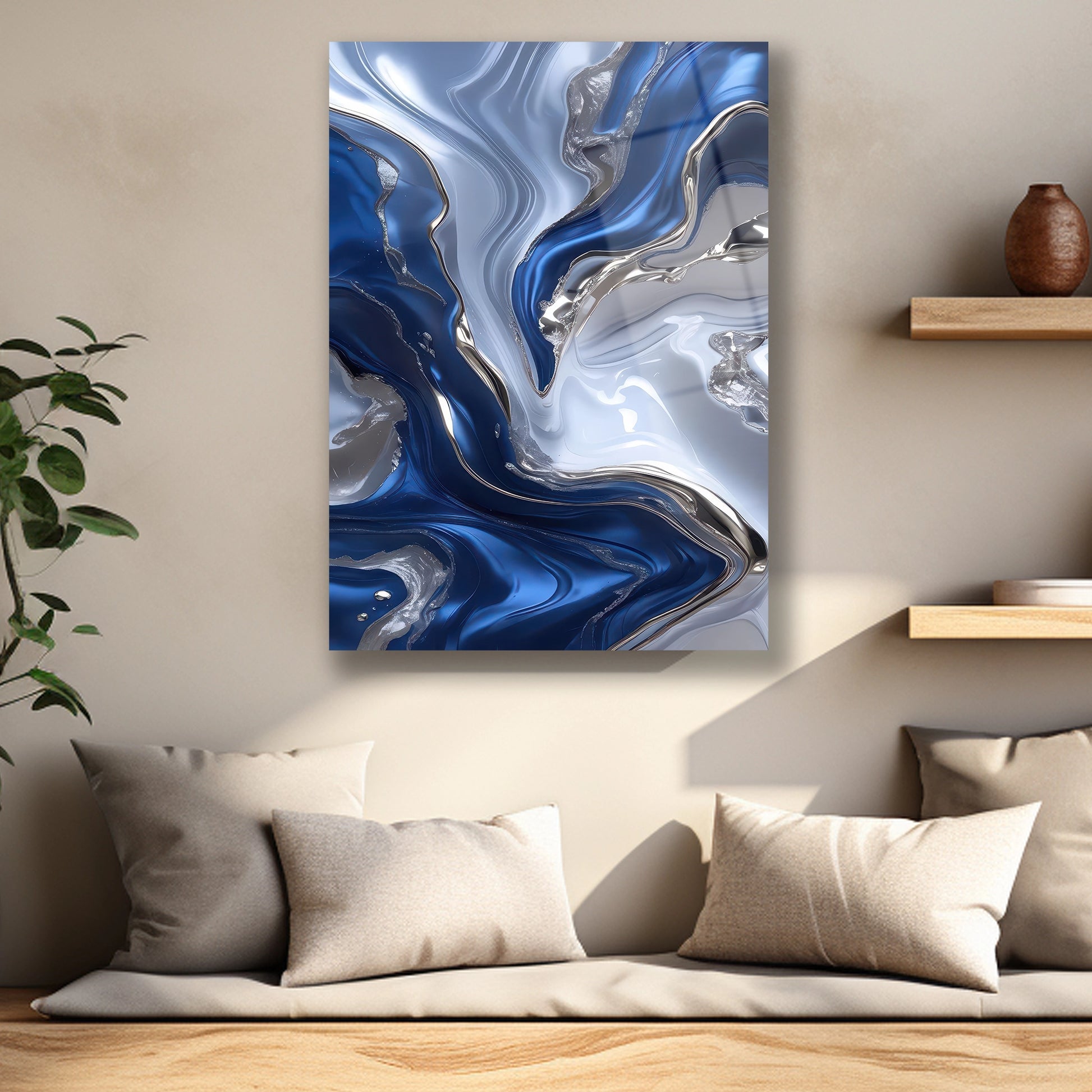 UV Baskı Modern Soyut Duvar Sanatı Tasarımı