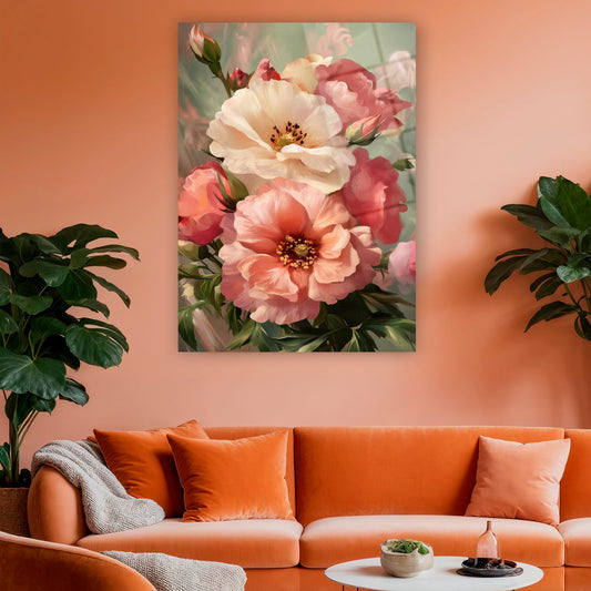 sanatsal botanik cam baskı