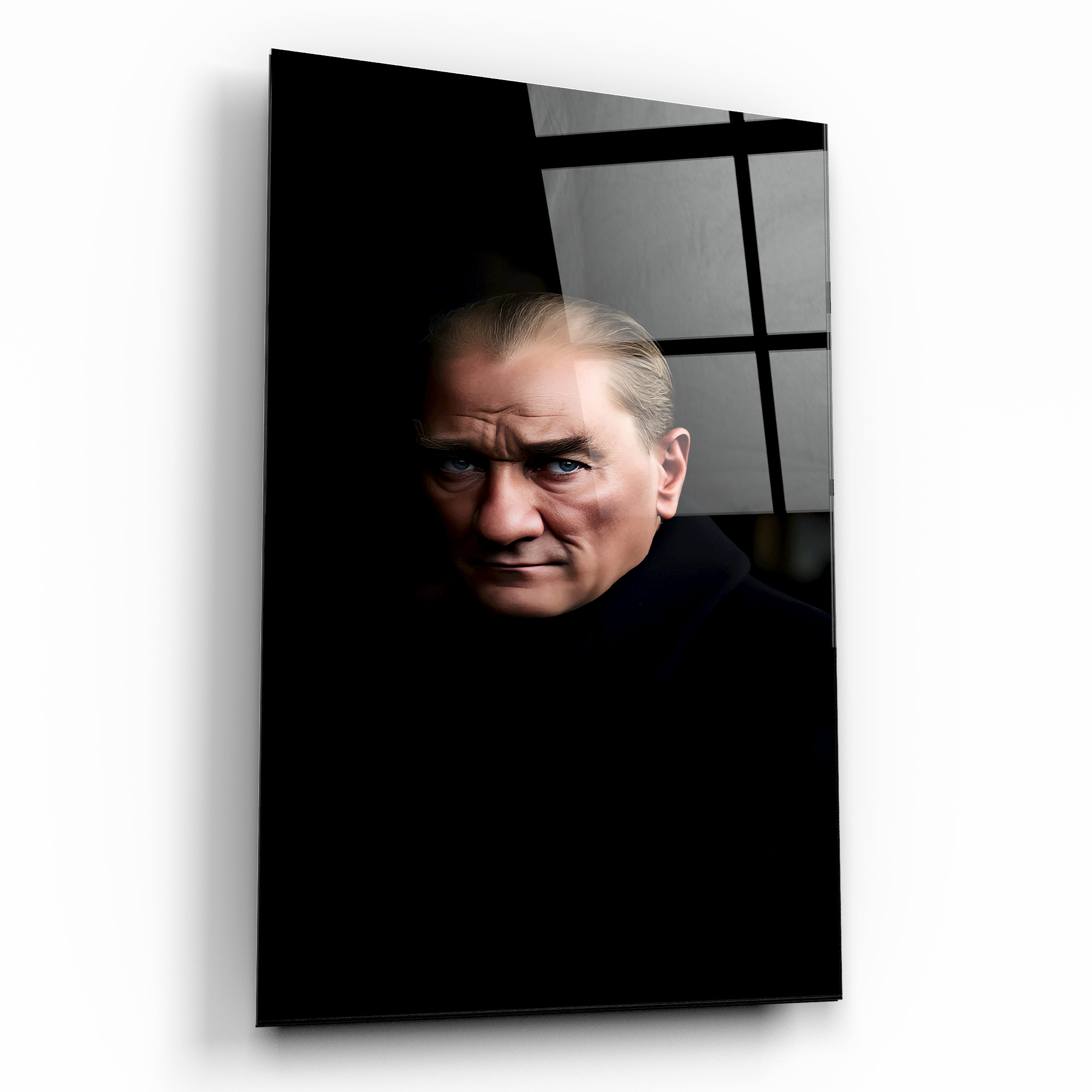 atatürk cam tablo portre